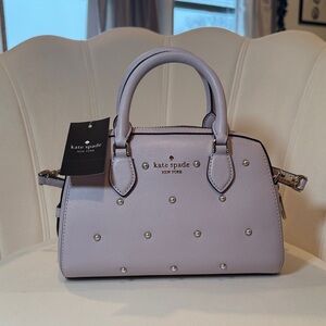 Kate Spade Madison Studded Faux Pearl Satchel with Cross Body Strap